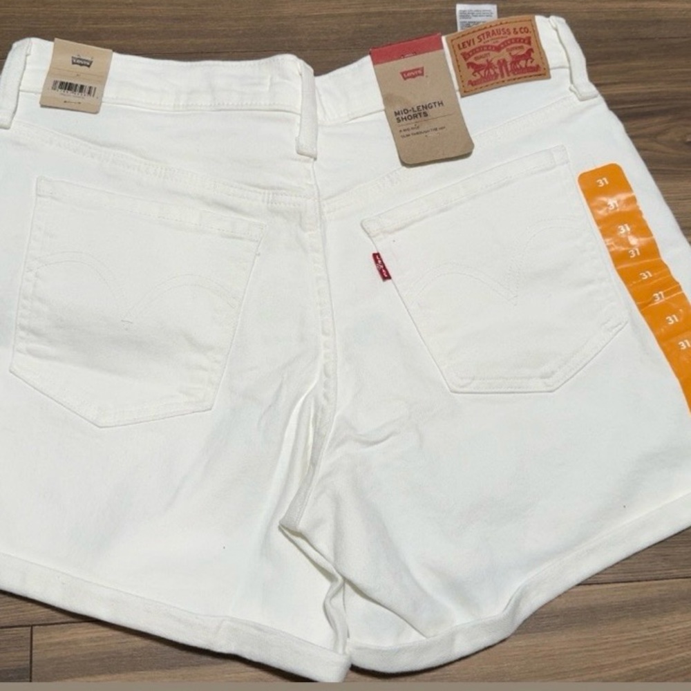 Levi's Women's White Jean Shorts